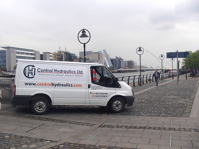 Control Hydraulics van on maintenance mission in Dublin Docklands